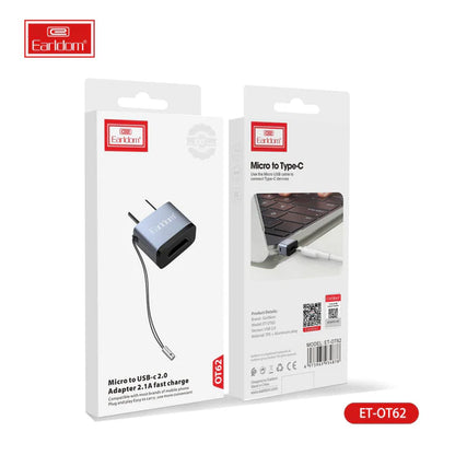 Earldom OT62 Micro to USB-C Fast Charge Adapter