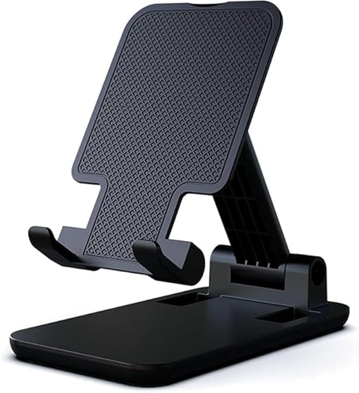 Earldom EH314 Pro-Grade Foldable Phone Stand (4.5–7.0”) – 180° Liftable, Non-Slip, Black – Reliable and Easy To Use