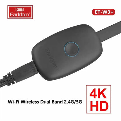 Earldom W3+ Wireless Display Dongle – 4K HDMI Screen Mirroring Adapter