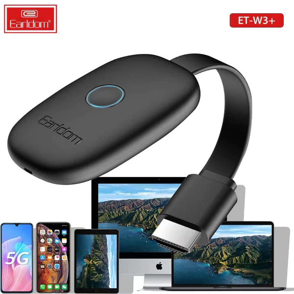 Earldom W3+ Wireless Display Dongle – 4K HDMI Screen Mirroring Adapter