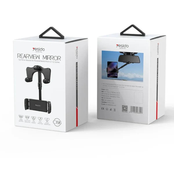 Yesido Adjustable Rotating Car Mirror Phone Holder C196