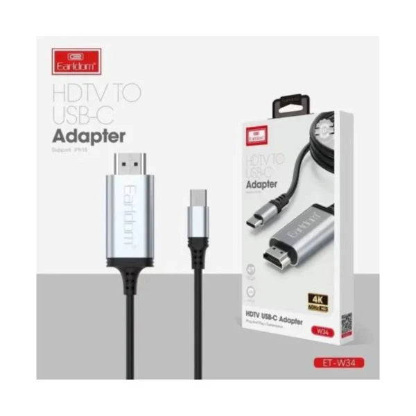Earldom Cable HDMI to USB-C HD ET-W34