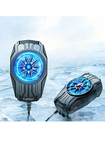Earldom F17 Radiator Phone Cooling Fan Black – Mobile Gaming Cooler with Fast Heat Dissipation