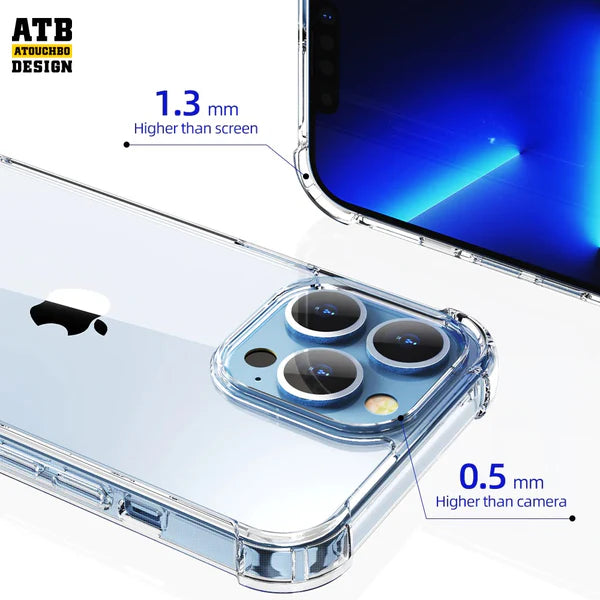 ATB Anti Burst Clear Case for iPhone & Samsung Mobiles