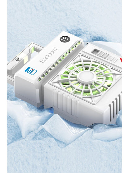 Earldom F23 Clip-On Phone Cooling Fan with RGB & Digital Temperature Display