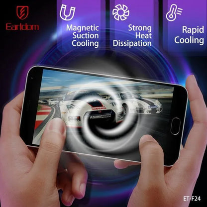 Earldom ET-F24 Magnetic Phone Cooler – Turbo Ice Ring Gaming Fan