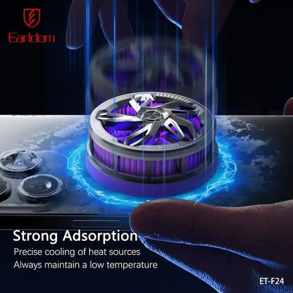 Earldom ET-F24 Magnetic Phone Cooler – Turbo Ice Ring Gaming Fan