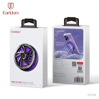 Earldom ET-F24 Magnetic Phone Cooler – Turbo Ice Ring Gaming Fan