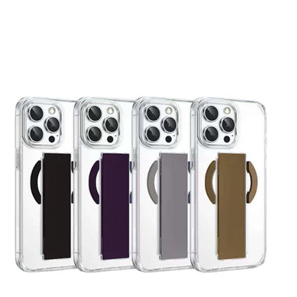 Transparent Mag Grip Case for iPhone & Samsung with Color Handle