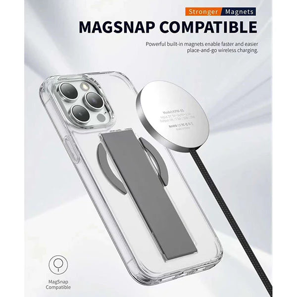 Transparent Mag Grip Case for iPhone & Samsung with Color Handle