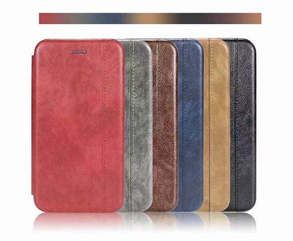Magnetic Wallet Leather Case With Card Holder for iPhone Samsung Huawei Mobile Phones