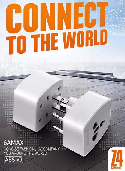 LDNIO Z4 Universal Plug Adapter with UK/EU/US/AU Pin & 2 Universal Socket